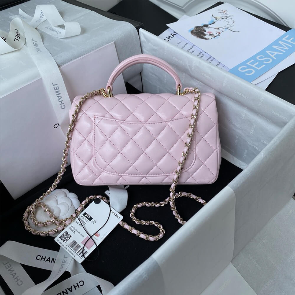 CHANEL Mini Classic Handbag With Top Handle