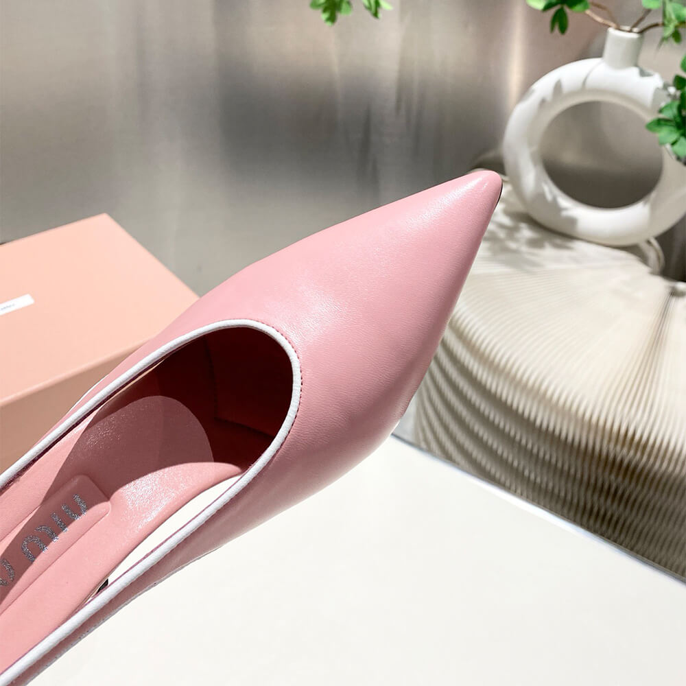 MiuMiu Nappa leather slingback pumps