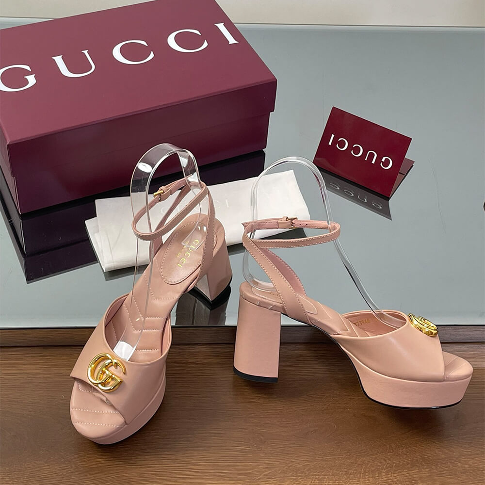 GUCCI Women s platform sandal with Double G