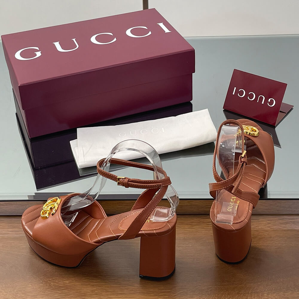 GUCCI Women s platform sandal with Double G