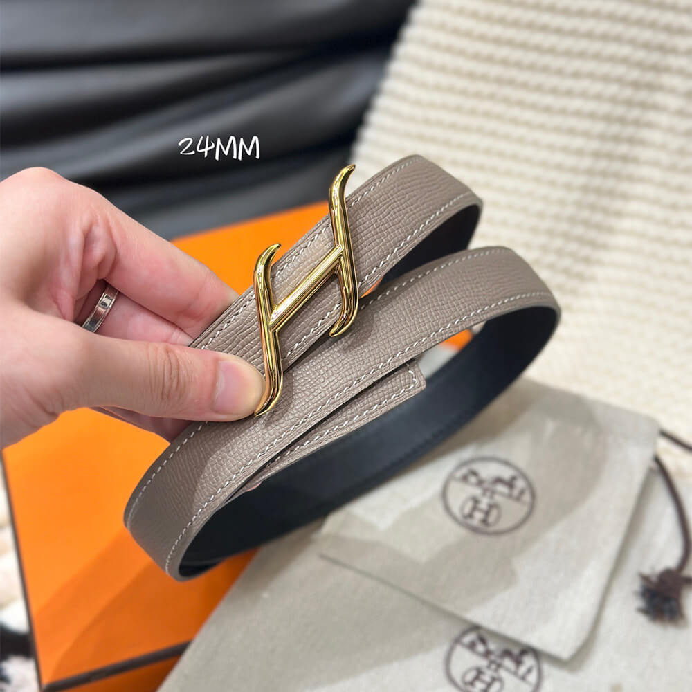 HDN belt buckle   Reversible leather strap 24 mm