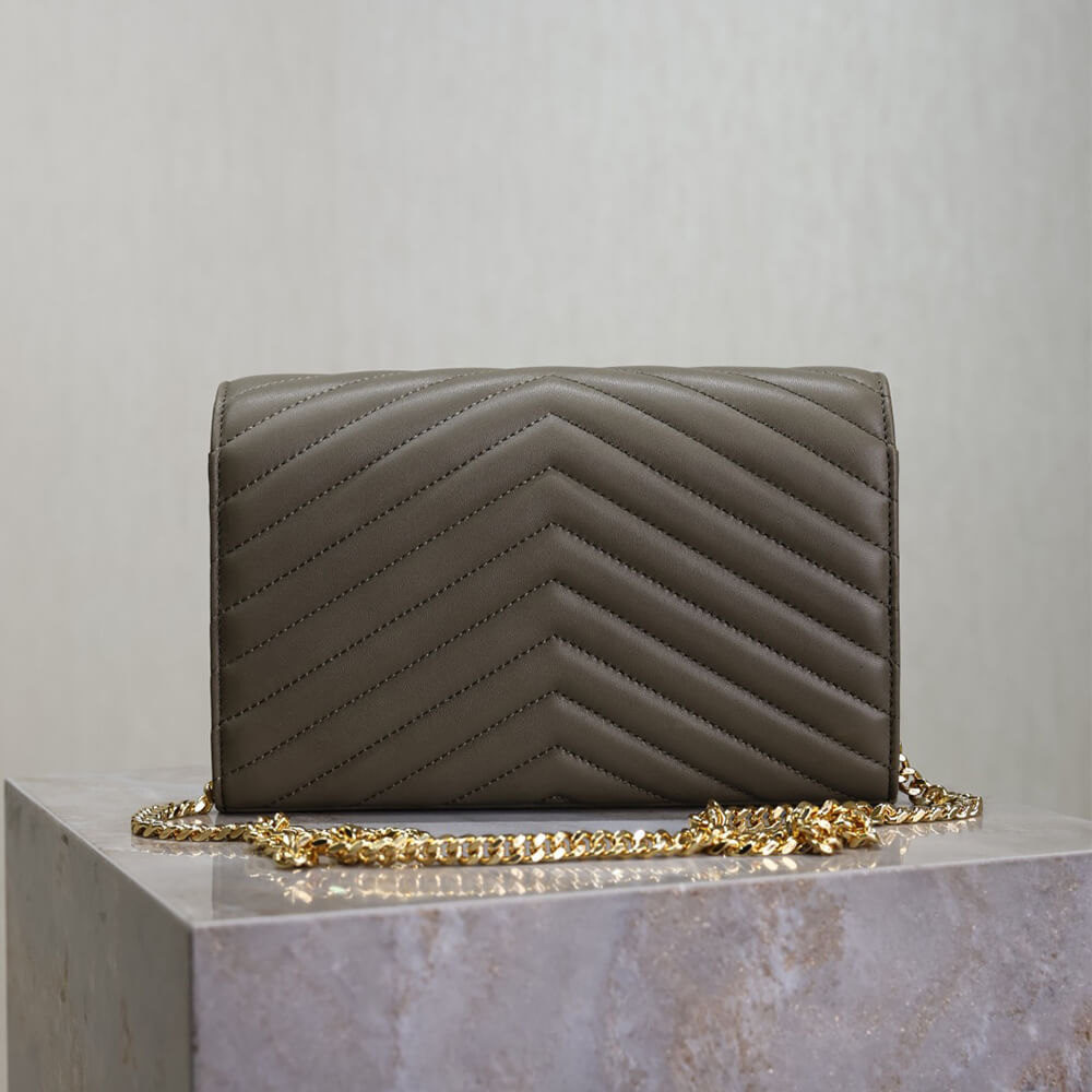 YSL cassandre chain wallet in lambskin