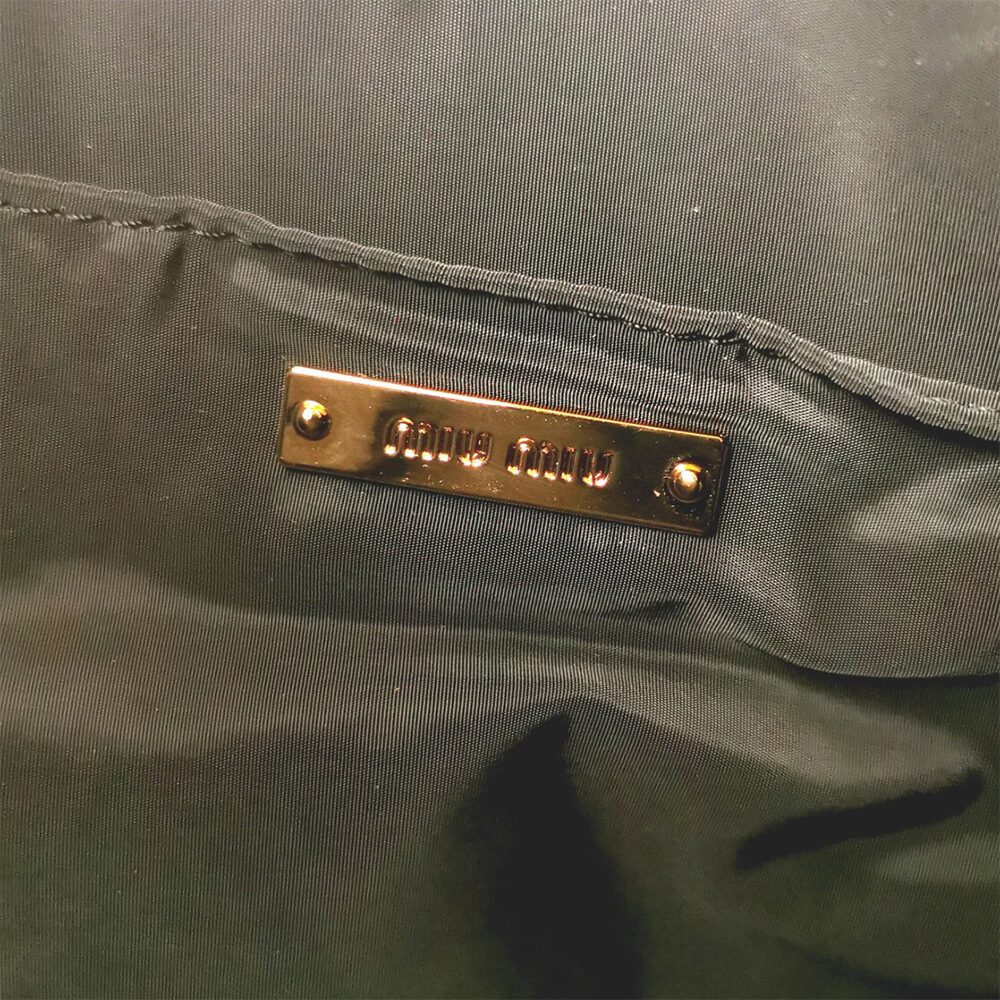 Miu Wander matelasse regenerated nylon hobo bag