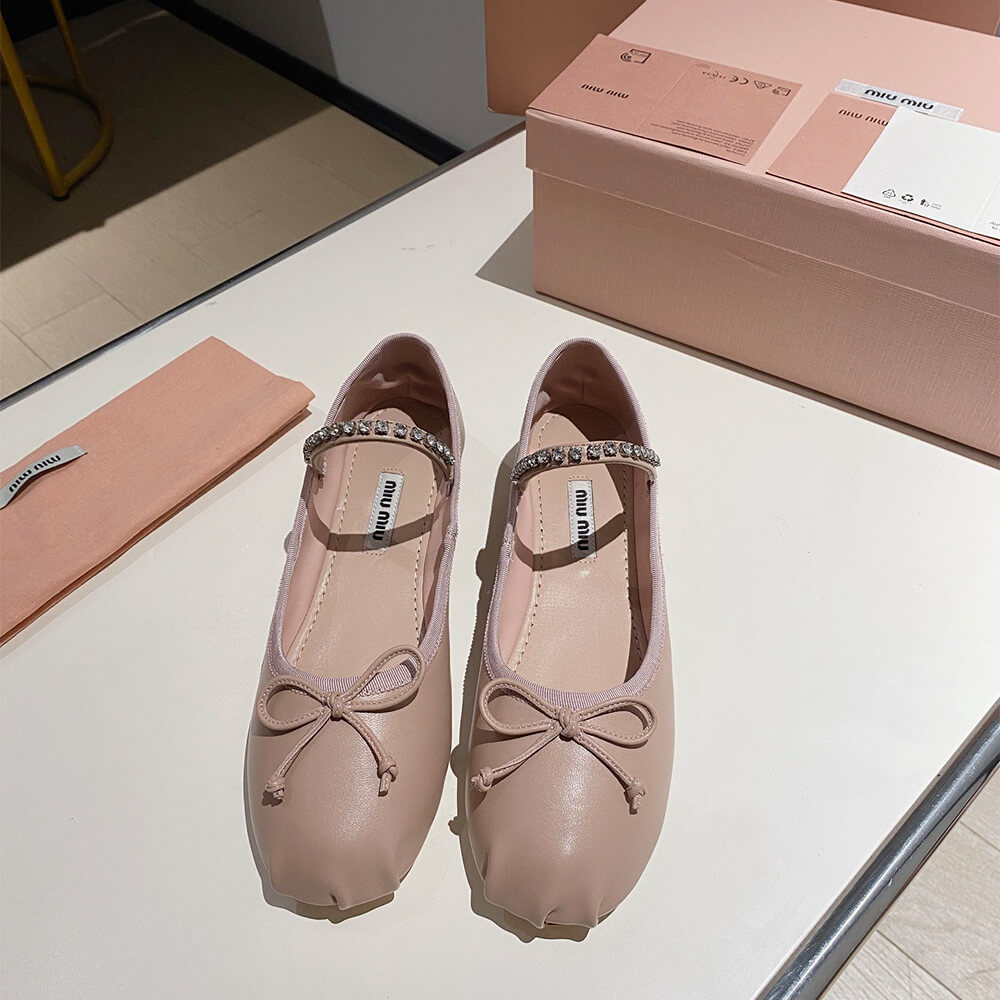 MiuMiu Leather ballerinas