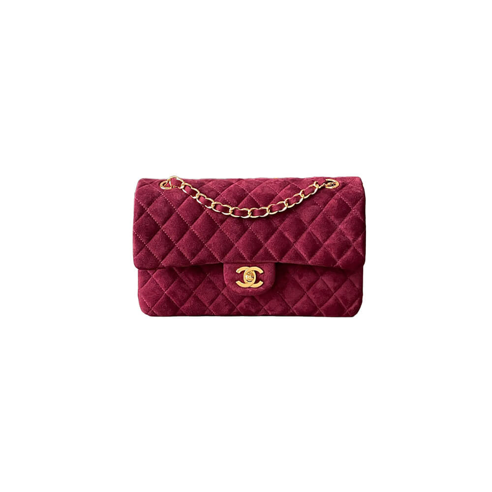CHANEL Suede Classic Double Flap Handbag(HIGH-END GRADE)