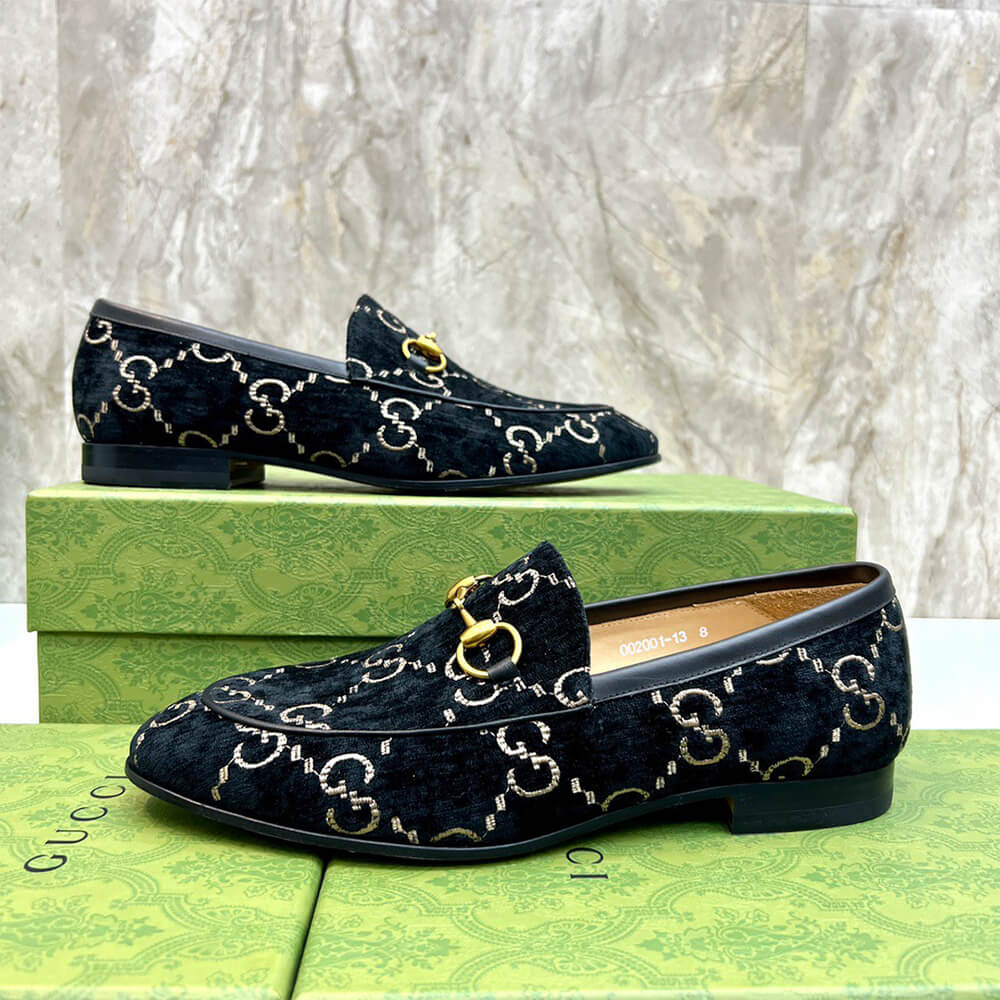 Gucci Velvet Men Loafers
